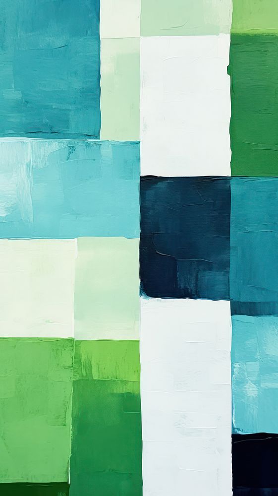 Blue and green wall art abstract.
