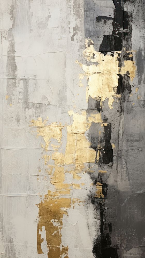 Minimal simple grey and gold wall art abstract.