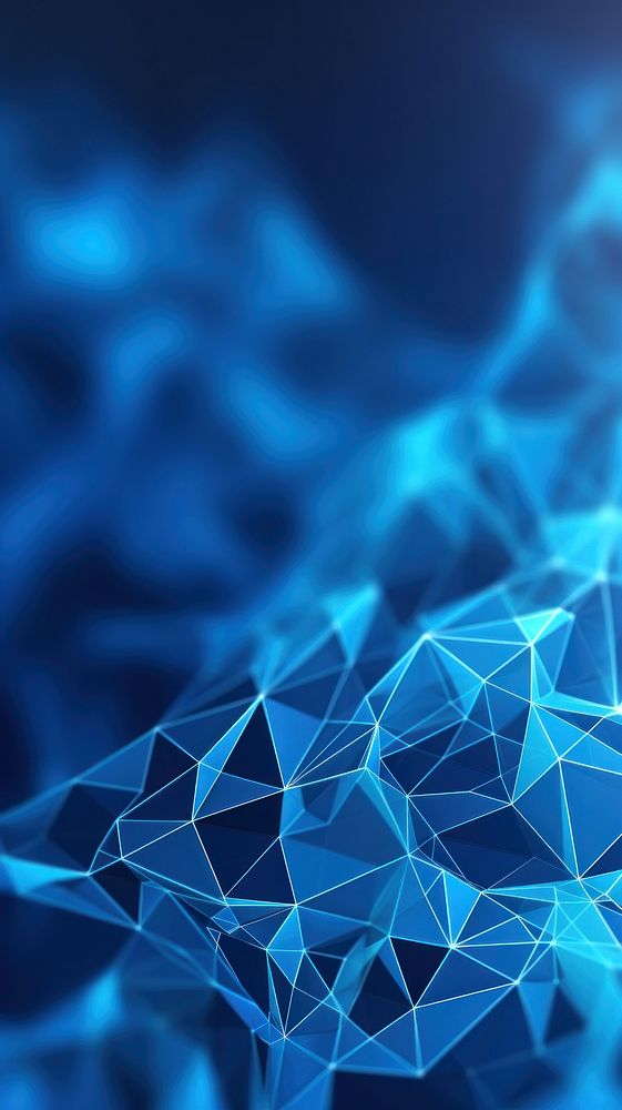  Blue poly plexus design backgrounds futuristic complexity. AI generated Image by rawpixel.