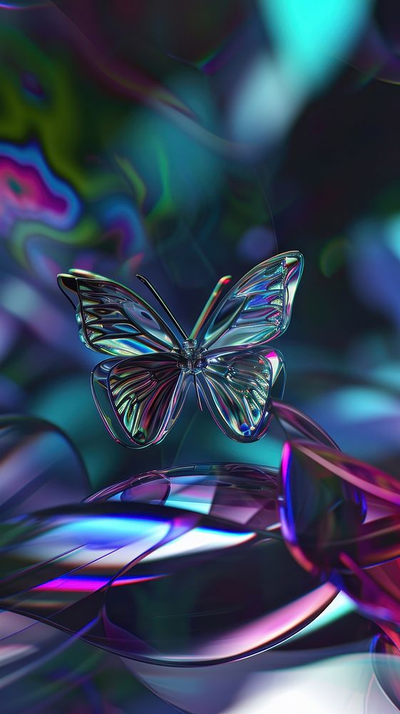 Butterfly graphics pattern purple.