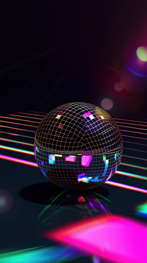 Disco ball wallpaper sphere light shape.