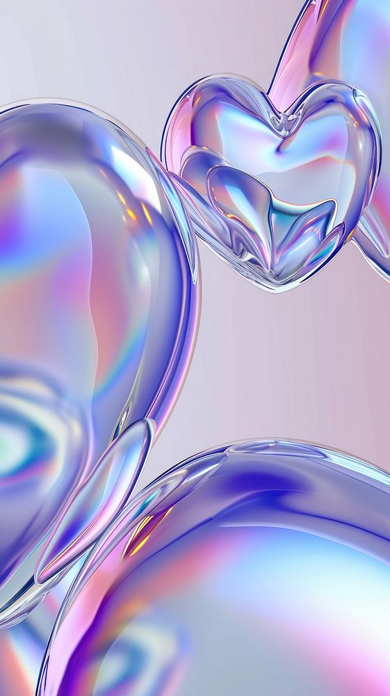 Heart backgrounds bubble shape.