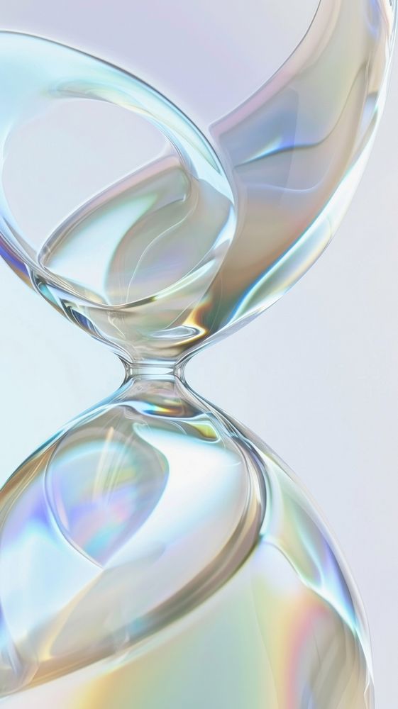 Transparent sand clock backgrounds shape glass.