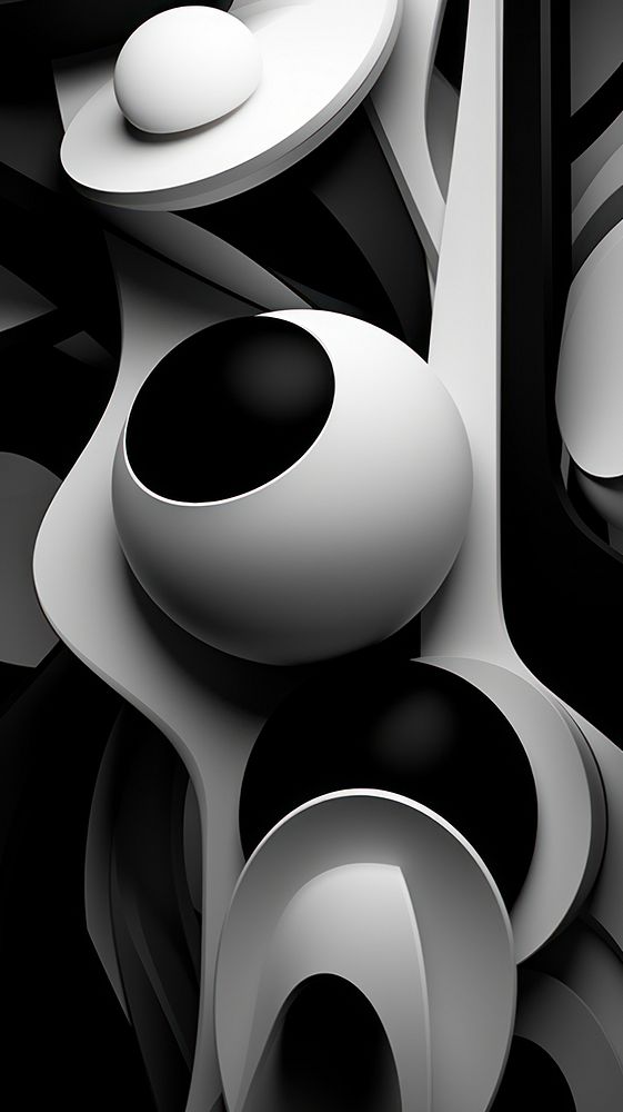  Abstract object wallpaper monochrome backgrounds darkness. AI generated Image by rawpixel.