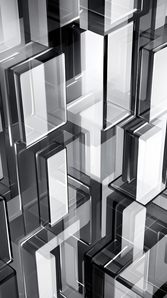  Abstract glass illusion monochrome pattern architecture. AI generated Image by rawpixel.