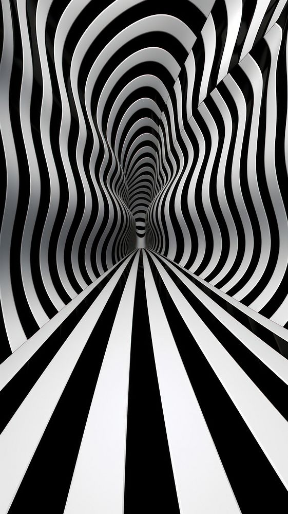  Abstract illusion art architecture monochrome pattern. AI generated Image by rawpixel.