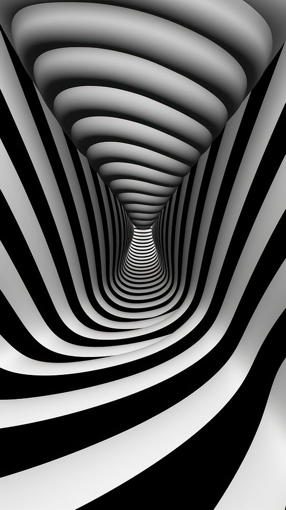  Abstract illusion art architecture monochrome spiral. AI generated Image by rawpixel.