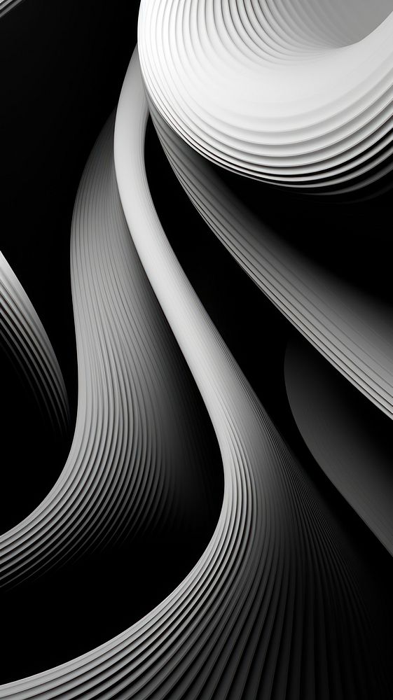  Monochrome abstract wallpaper pattern spiral backgrounds. AI generated Image by rawpixel.