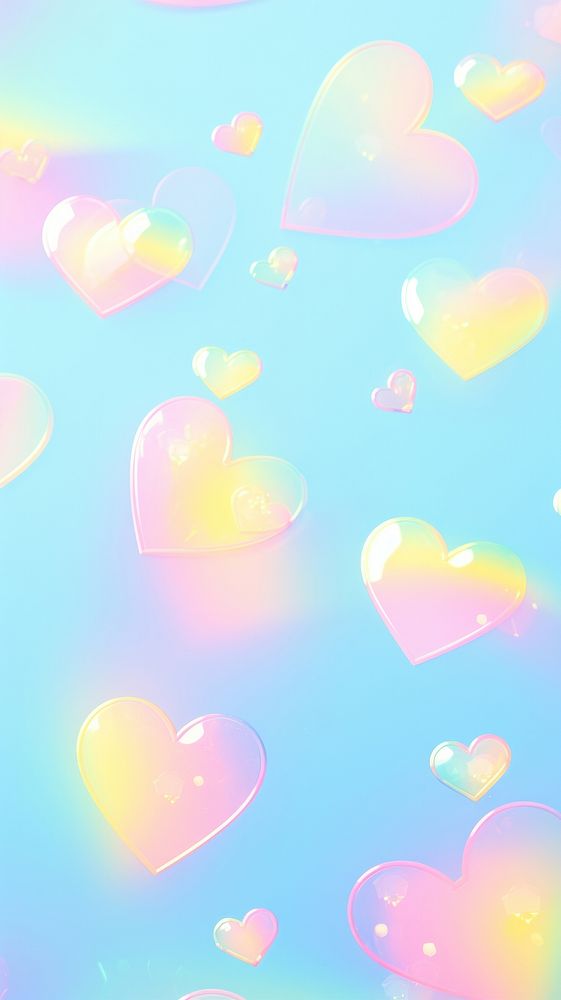 Pastel Rainbow fantasy background heart backgrounds petal.