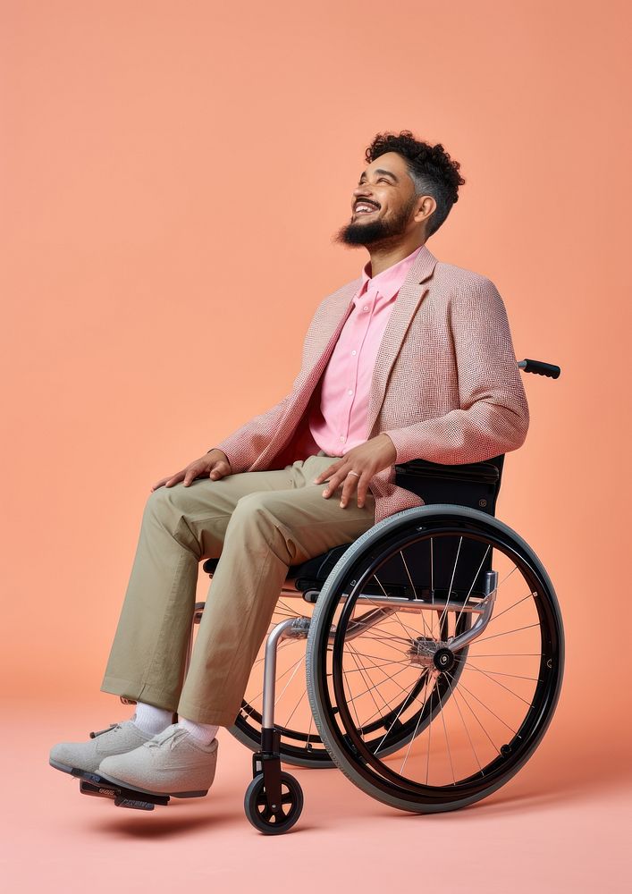 A man on wheelchair sitting person adult. AI generated Image by rawpixel.