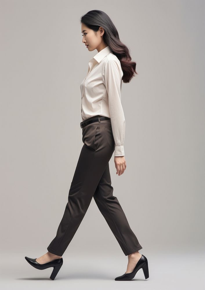 A chinese businesswoman footwear walking sleeve. AI generated Image by rawpixel.