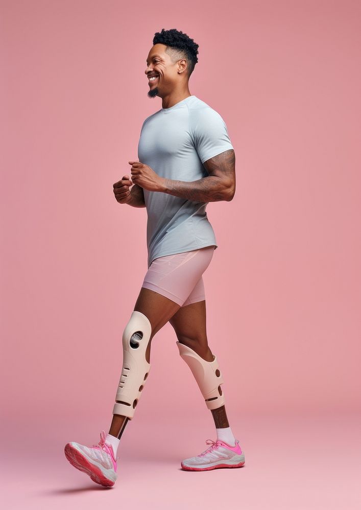 An happy black sport man with prosthetic leg sports person human. AI generated Image by rawpixel.