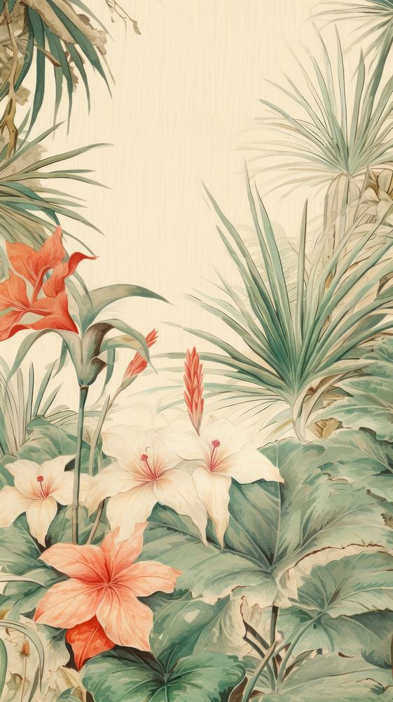 Wallpaper botanical backgrounds pattern flower.