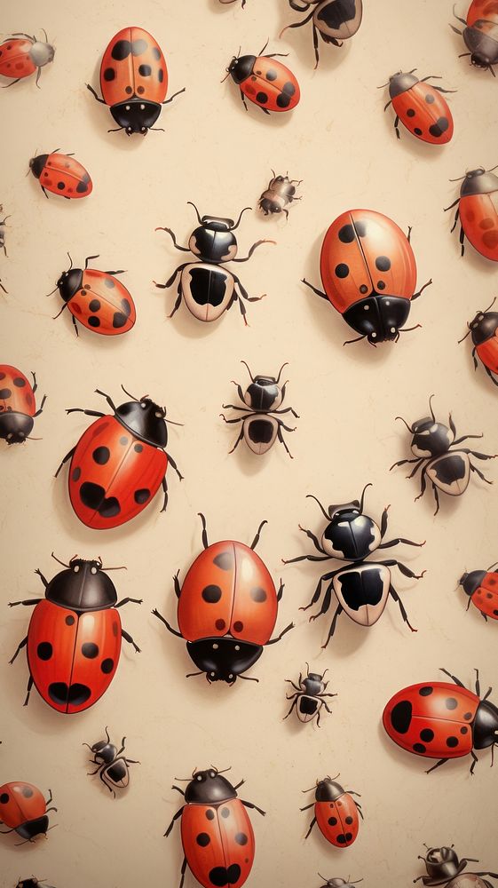 Wallpaper ladybugs backgrounds animal insect.