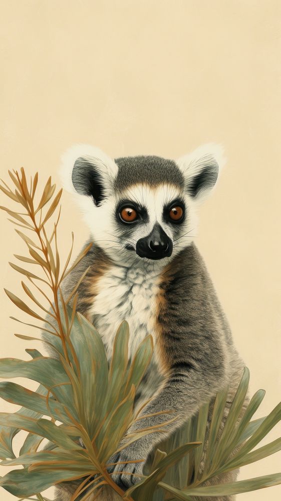 Wallpaper ring tailed lemur wildlife animal mammal.