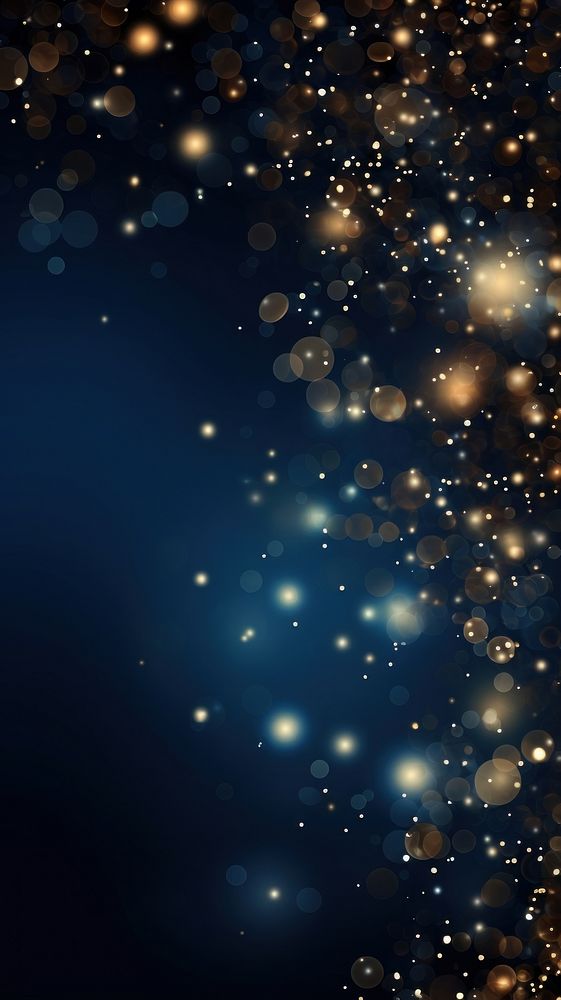  Shimmering golden particles on a dark blue background backgrounds astronomy christmas. AI generated Image by rawpixel.