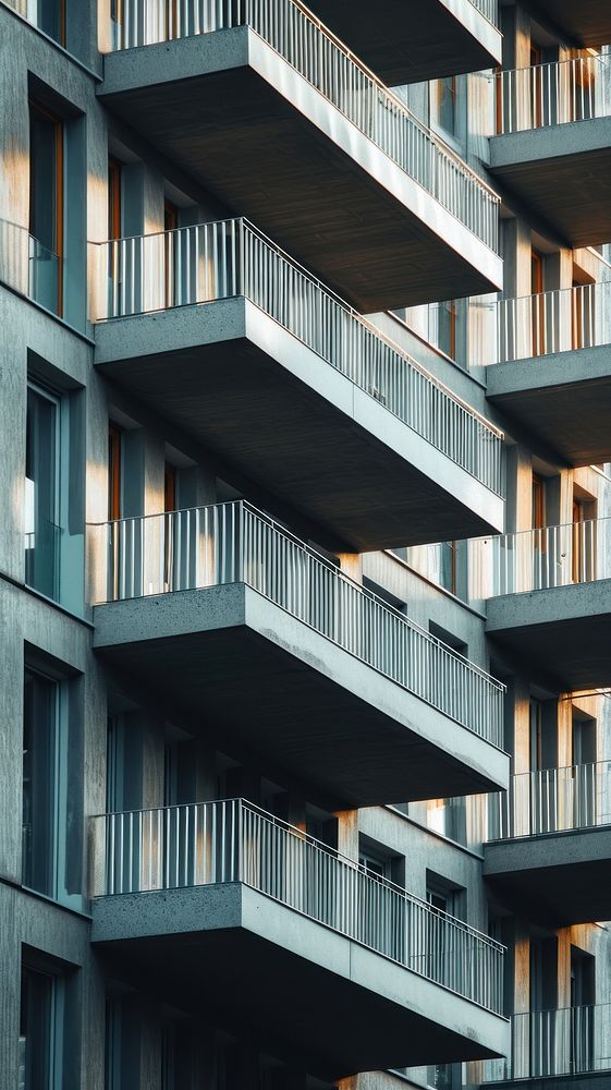 Modern urban buiding architecture building balcony.