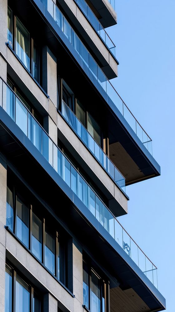 Modern urban buiding architecture building balcony.