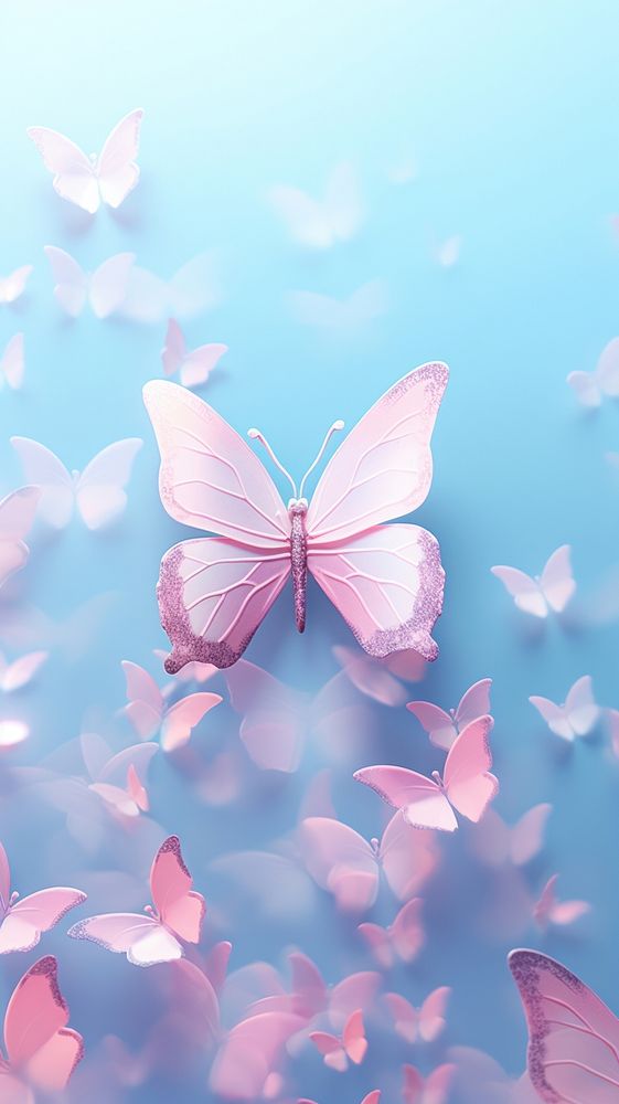 Butterfly dreamy wallpaper animal insect flower.