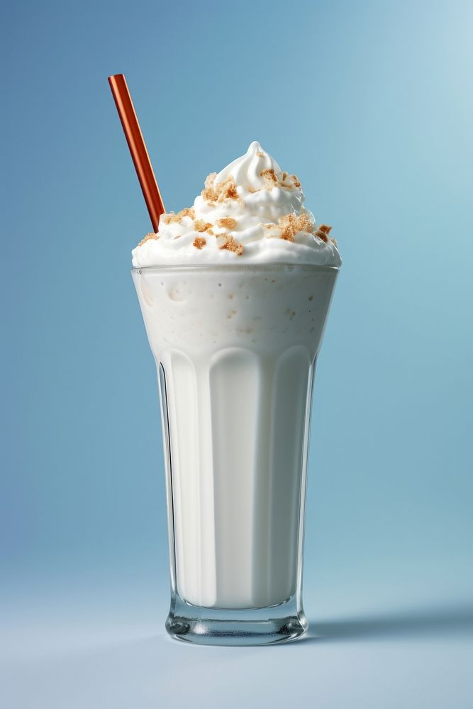 Milk shake with topping milkshake dessert drink.