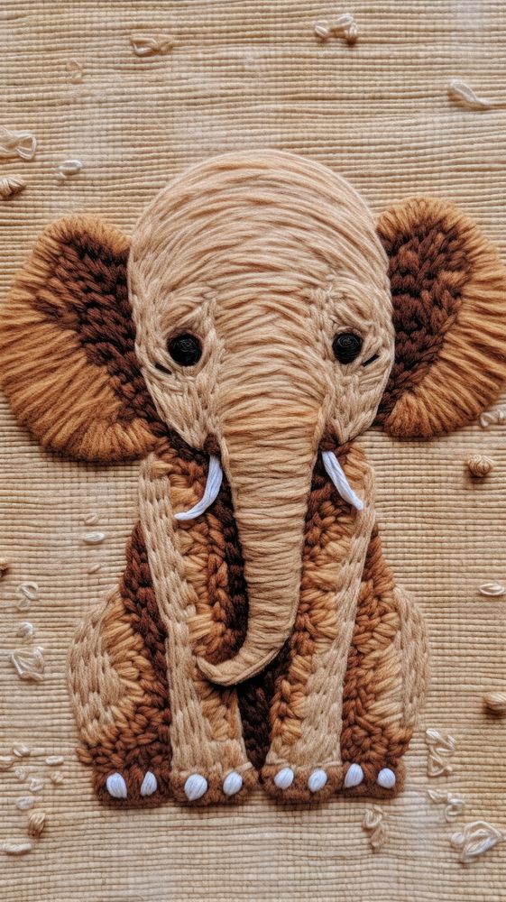 Cute mammoth wildlife elephant pattern.