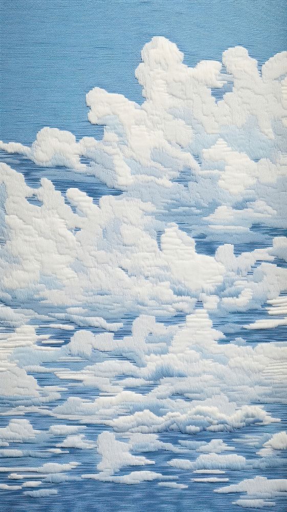 Embroidery of sky outdoors nature cloud.