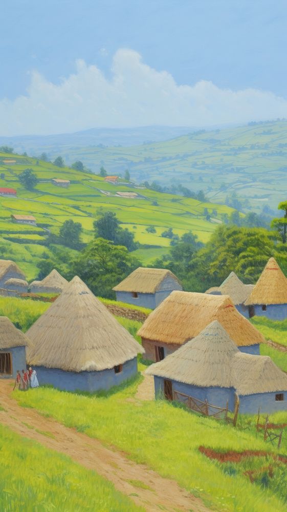 Countryside of Ethiopia outdoors village nature.