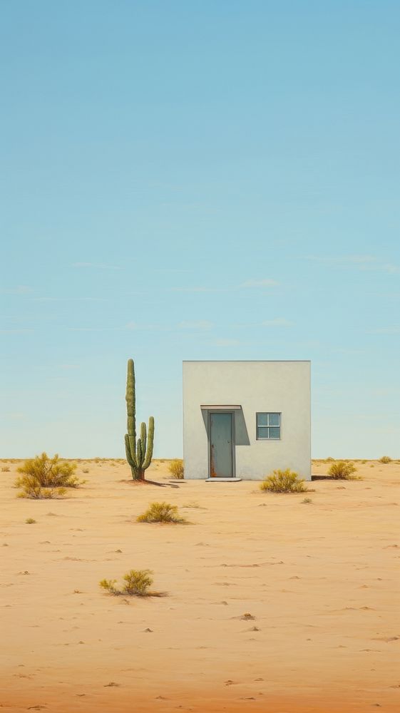  Cactus field architecture building outdoors. AI generated Image by rawpixel.