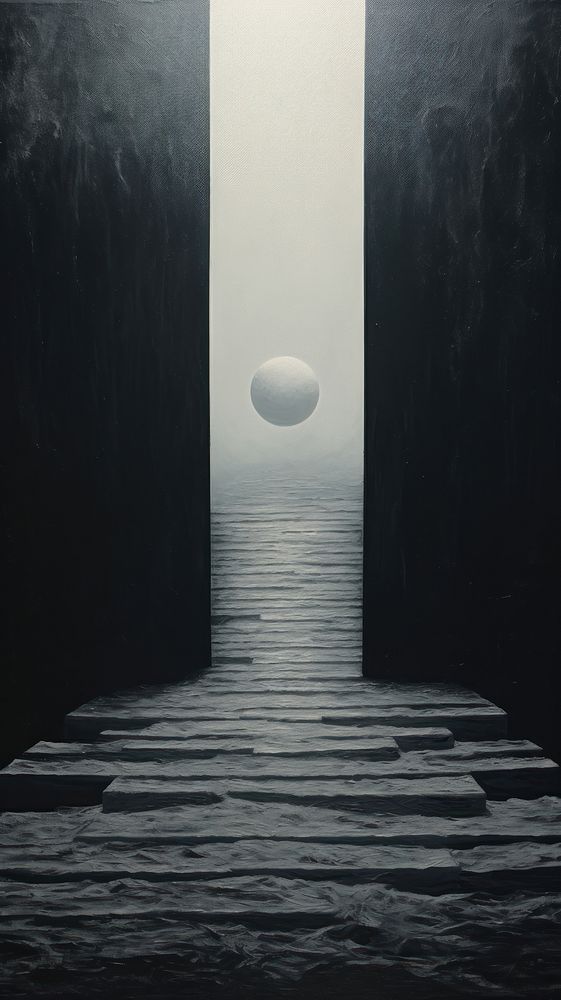  Moon ground moon architecture painting. AI generated Image by rawpixel.
