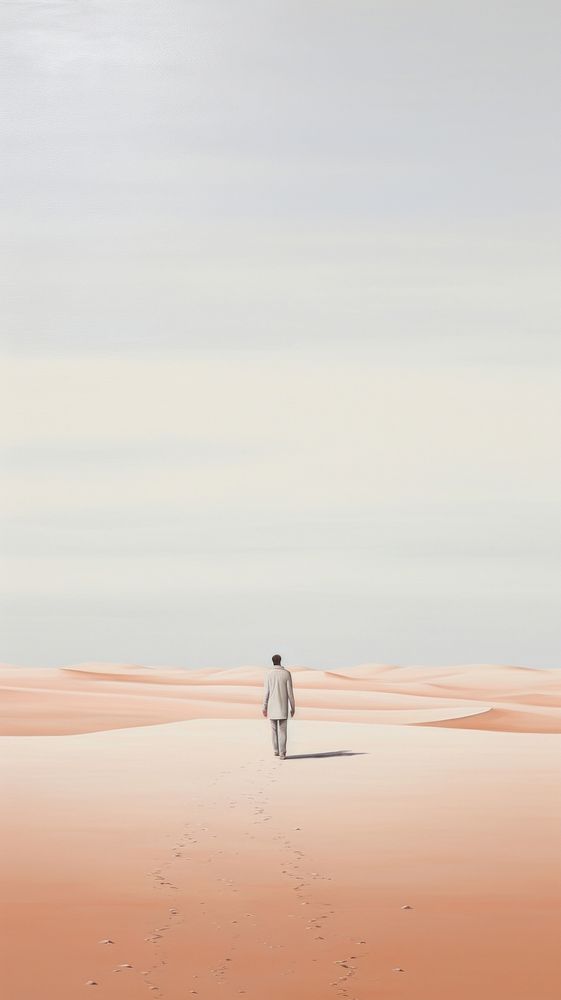  Sahara Desert desert tranquility landscape. AI generated Image by rawpixel.