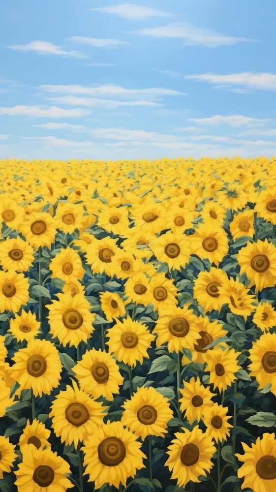  Sunflower field sunflower landscape outdoors. AI generated Image by rawpixel.