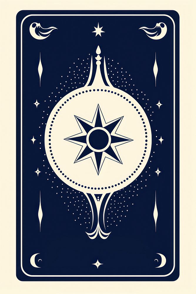 A tarot card with Esoteric mystical element blackboard astronomy pattern. AI generated Image by rawpixel.