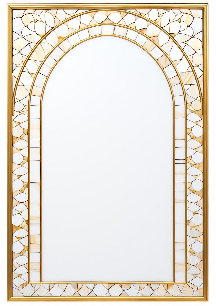 Minimal arch art nouveau architecture frame gold.