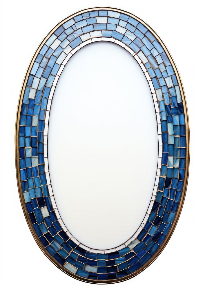 Oval Mirror Glass Photo. 