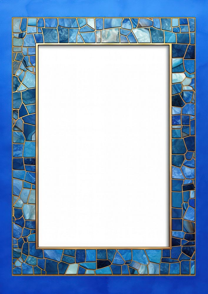 Rectangle frame backgrounds mosaic blue.
