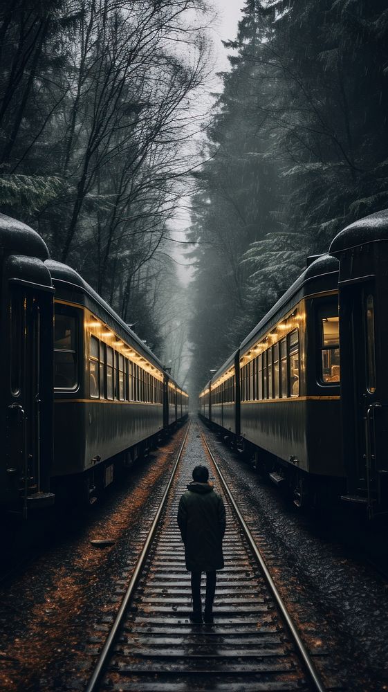  Vehicle railway travel nature. AI generated Image by rawpixel.