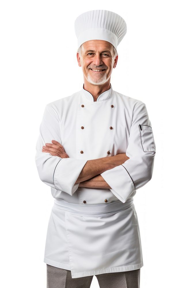  A chef standing adult white background. AI generated Image by rawpixel.
