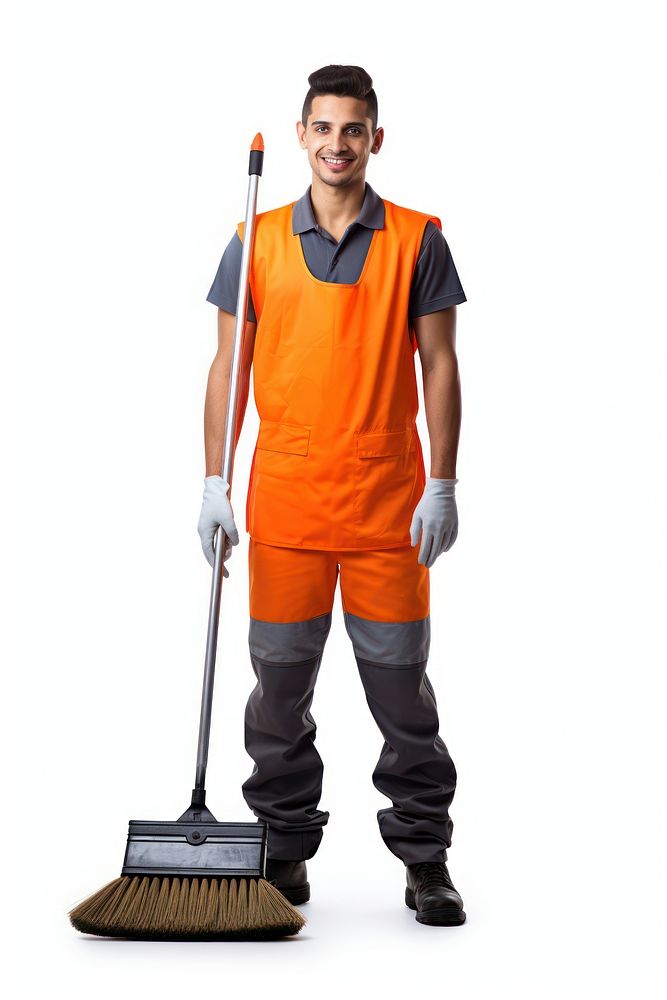  A cleaner standing cleaning working. AI generated Image by rawpixel.
