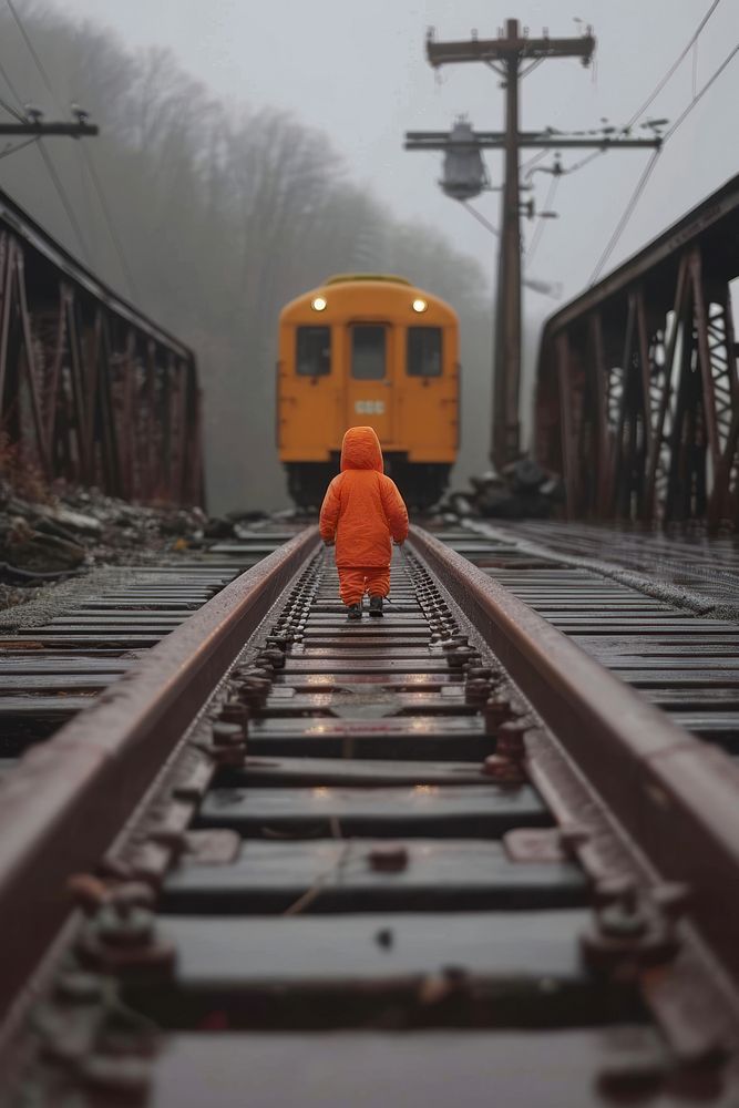 Kid spooky vehicle railway train.
