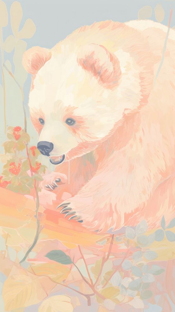 Bear painting drawing animal.