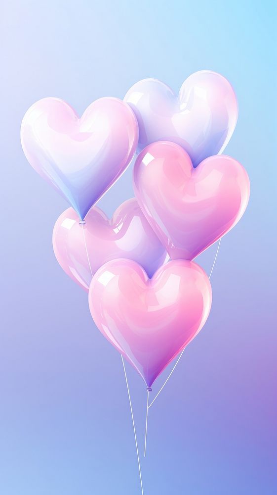 Balloon hearts celebration softness glowing. AI generated Image by rawpixel.