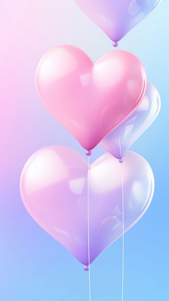 Balloon hearts backgrounds abstract celebration. AI generated Image by rawpixel.