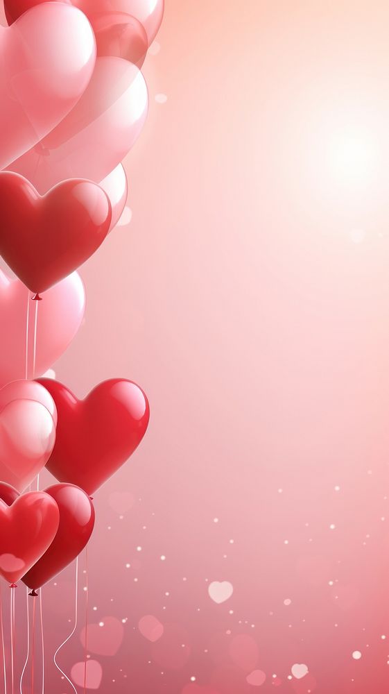Balloon backgrounds abstract heart. AI generated Image by rawpixel.