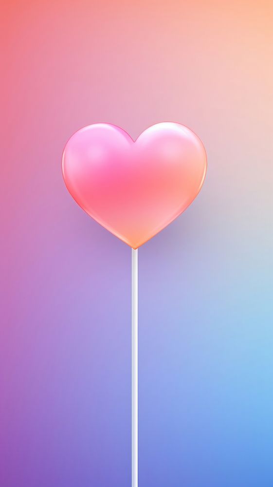 Candy lollipop balloon heart. AI generated Image by rawpixel.