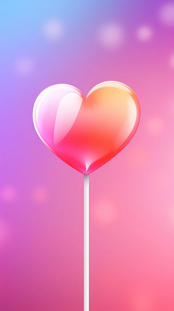 Candy lollipop heart red. AI generated Image by rawpixel.