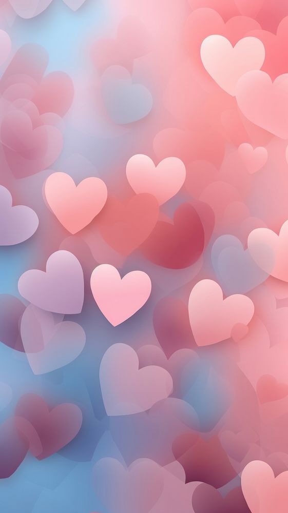 Hearts backgrounds abstract pink. AI generated Image by rawpixel.