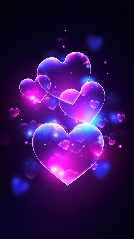 Light abstract purple heart. AI | Premium Photo Illustration - rawpixel