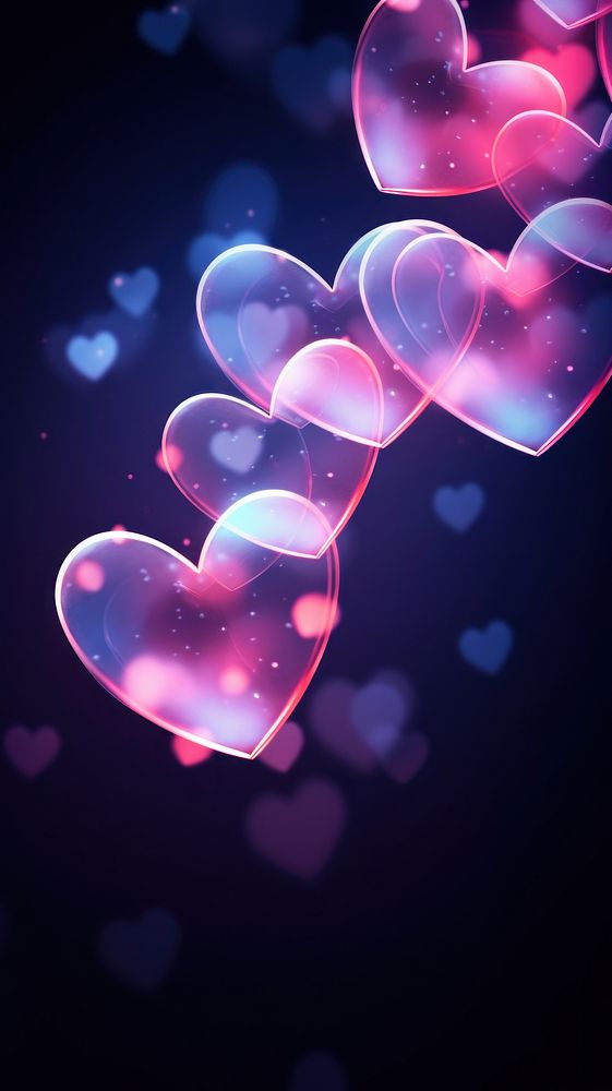 Heart abstract light illuminated. AI generated Image by rawpixel.