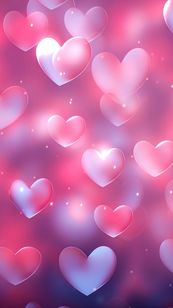 Backgrounds abstract heart pink. AI generated Image by rawpixel.