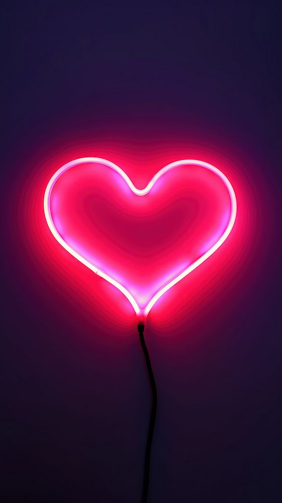 Light neon heart pink. AI | Premium Photo Illustration - rawpixel